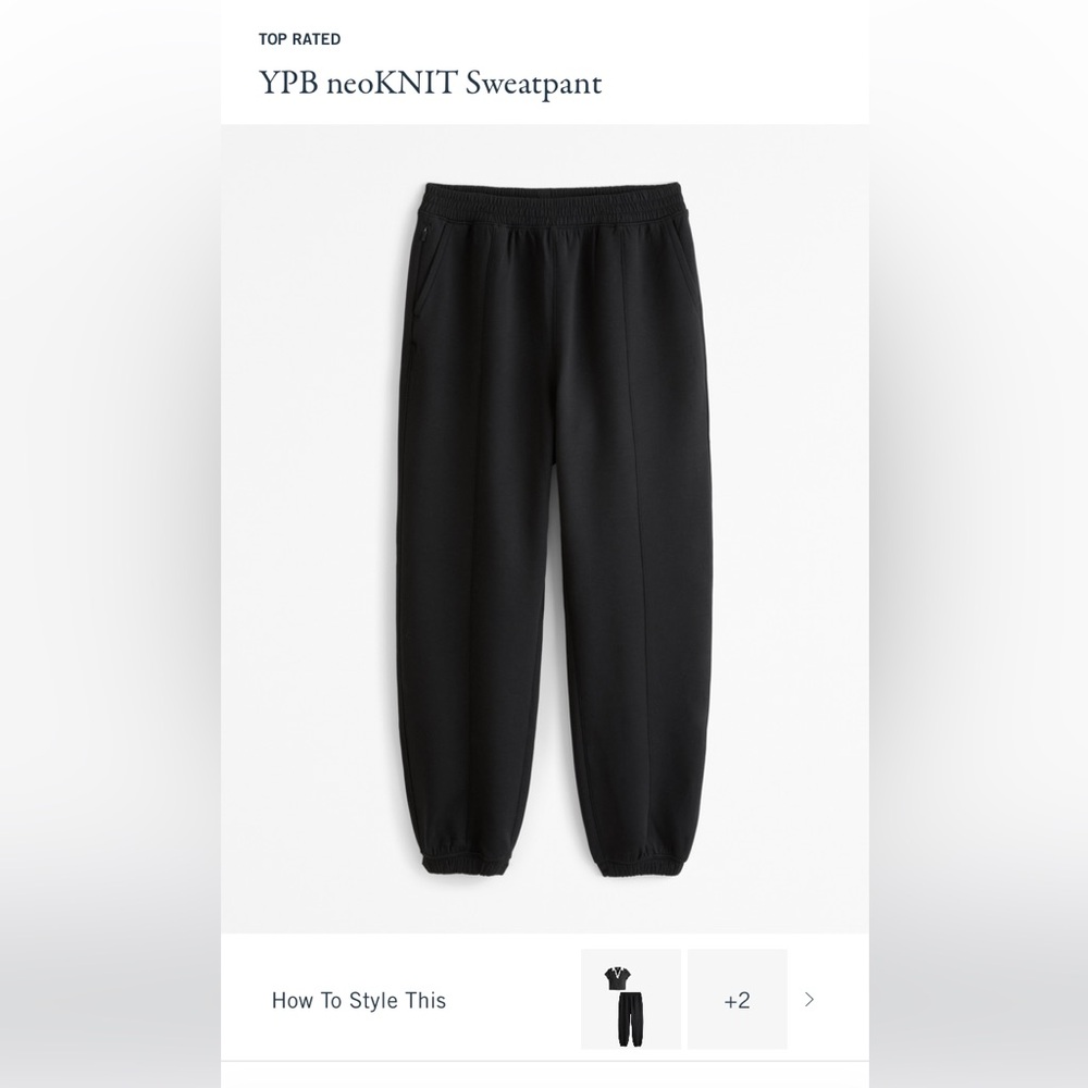 YPB Abercrombie Black Jogger Pants